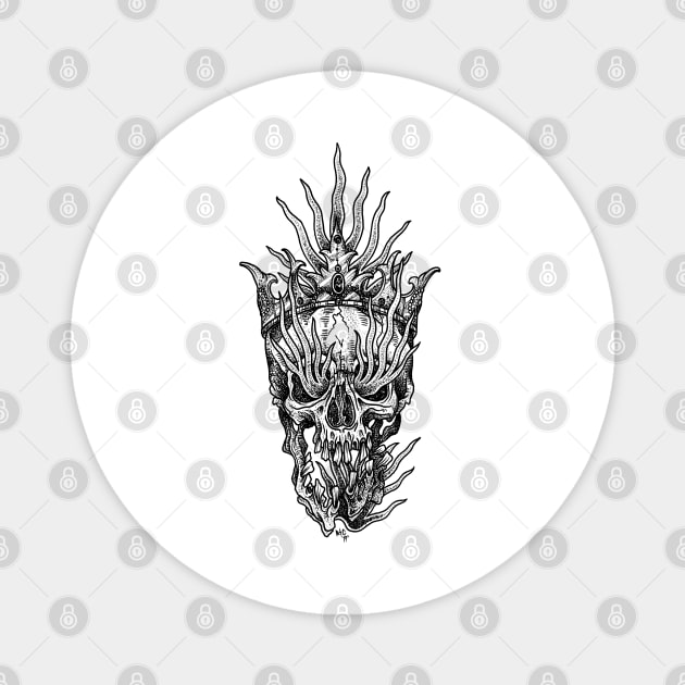 Crowned Skull Magnet by btcillustration